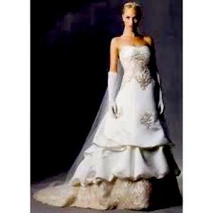Oleg Cassini David's Bridal wedding dress